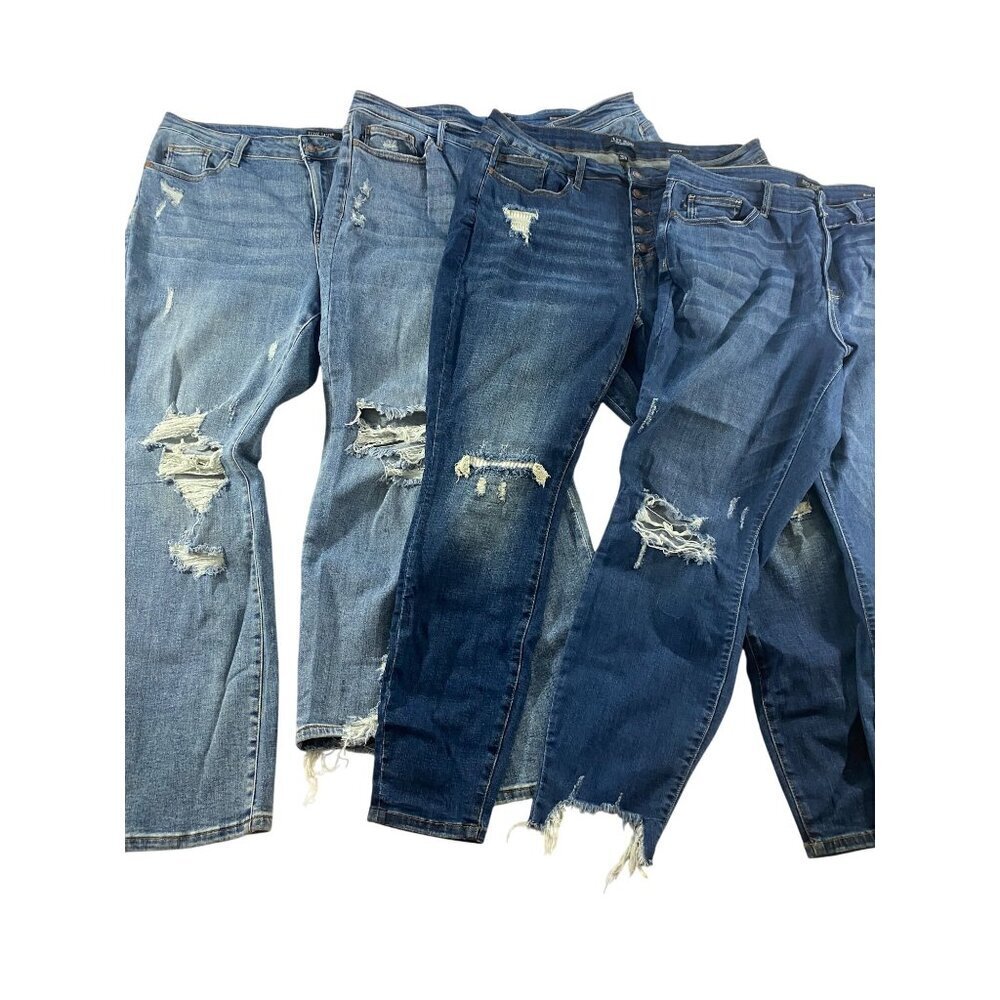 Judy Blue Women's Bundle Of Blue Bootcut/Boyfriend Fit/Skkinny Fit Jeans - 20W